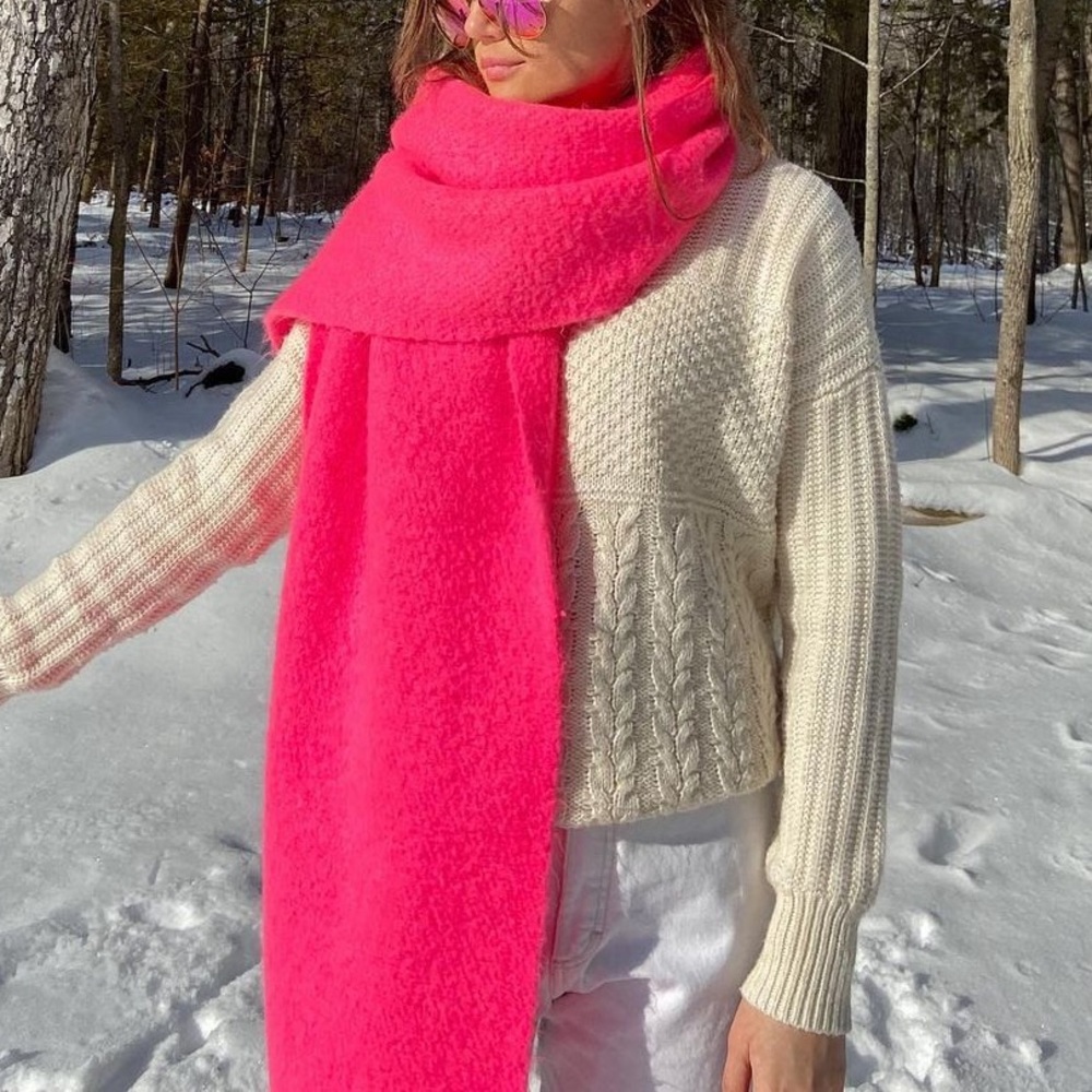Cream Alpaca & Wool Blend Cable Knit Sweater